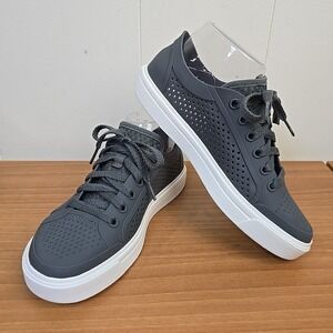 Crocs Shoes Womens 7 Citilane Roka Court Perforated Sneaker 204884 Grey‎ Low